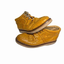 Animal Exotic ostrich leather high-top shoes Size 10