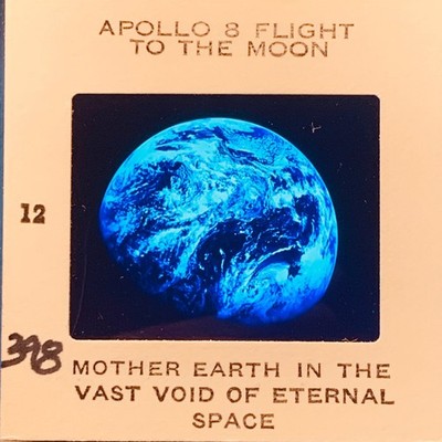 Vintage Apollo 8 Flight to Moon Mother Earth 35mm Slide NASA Space Photo