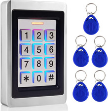 Door Access Control System, Stand Alone Password Door Keypad  5PCS ID Keyfobs,