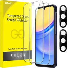 JETech Screen Protector for Samsung Galaxy A15 4G / 5G 6.5 Inch Transparent 