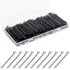 Bobby Pins 300 Pcs, Bobby Pins Black 2Inches, Reusable Invisible Wave Non Sli...