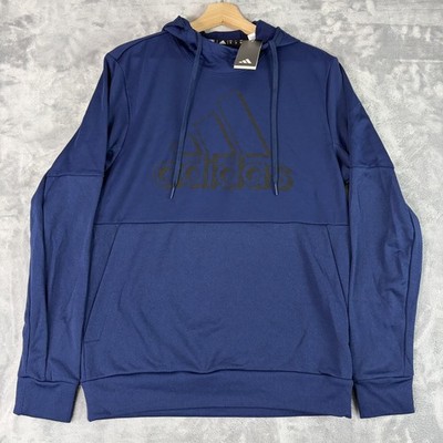 Adidas Team Issue Pullover Hoodie Mens Medium Blue Black KE2076 NEW