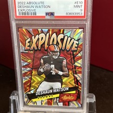 2022 Panini Absolute Deshaun Watson #E10 Explosive Browns PSA 9 Beautiful Card