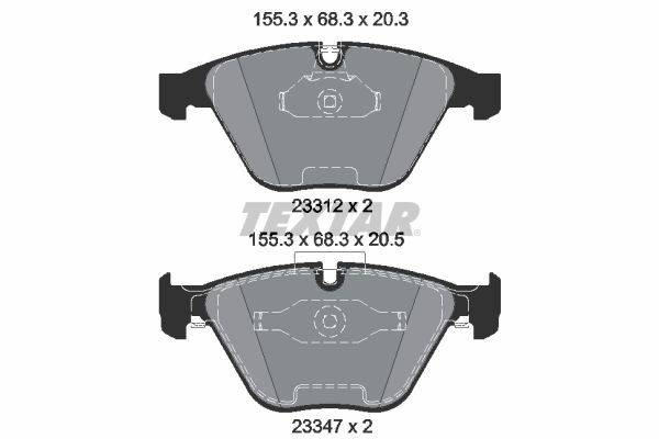 Textar Bremsbelagsatz, Scheibenbremse 2331207 FüR BMW-image