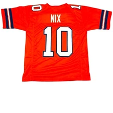 UNSIGNED CUSTOM Sewn Stitched Bo Nix Orange Jersey - M, L, XL, 2XL