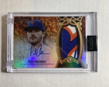 Pete Alonso 2022 Topps Dynasty 3 Color PATCH/AUTO SSP #5/5 Mets