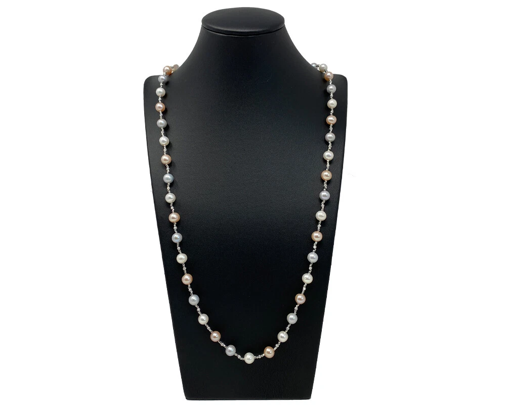 Multicolor freshwater 2024 pearl necklace