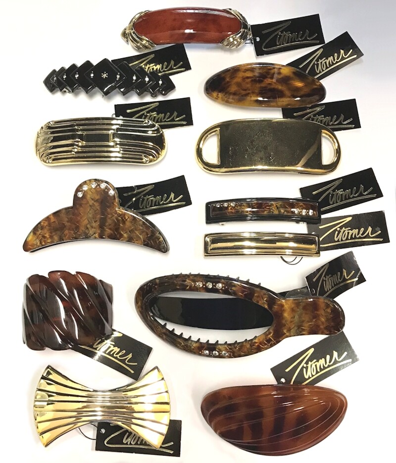 Vintage French metal barrette clip France OLD WORLD VINTAGE French Barrette 80mm- Thick Hair Barrette  main image 3