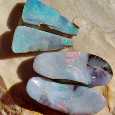 Koroit Boulder Opal splits - 19.5cts - Matching sets