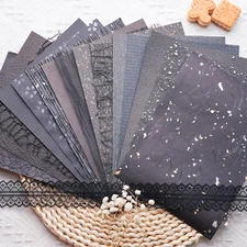 15Pcs Handmade Scrapbook Art Paper Craft Textured Paper Colorful A5 Sheet Mesh S