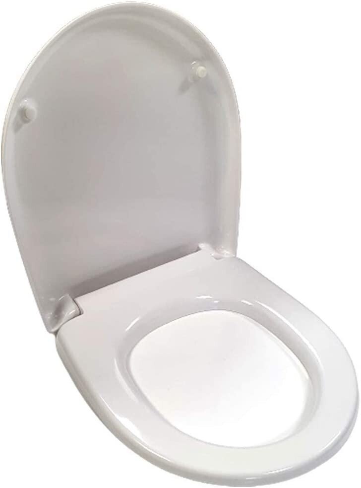 Twyford Rhine Series Universal 'D Shape' Plastic Toilet Seat, 41 x 36 x