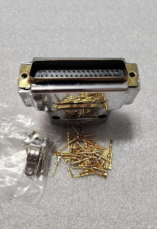 2 Pcs) Cinch DDU-50P D-Sub Housing , 50 Pins Amphenol 1-66506 Crimp, Shell Screw - Image 3 of 4