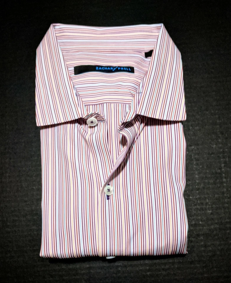 Zachary Prell Dress Shirt Mens XL Long Sleeve Button Up Multicolor Business EUC - Image 3 of 3