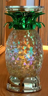 Tall PINEAPPLE PEDESTAL Water Globe 3-Wick CANDLE HOLDER Bath and & Body Works