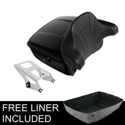 13.7'' King Pack Trunk Pad Mount Rack Fit For Harley Tour Pak Street Glide 14-24