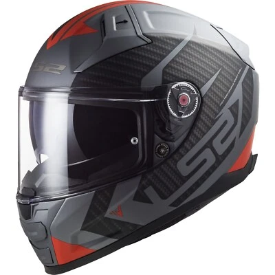 Casque De Moto LS2 Taille M Vector II 2 Splitter FF811 Titan-Rouge Mat - Photo 1/4