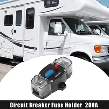 DC 12-24V 200Amp Car Boat RV Circuit Breaker Audio Inline Fuse Holder Protector