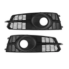 2x Bumper Grille Cover Fog Light For Audi A6 C7 S-Line 14-18 Onwards