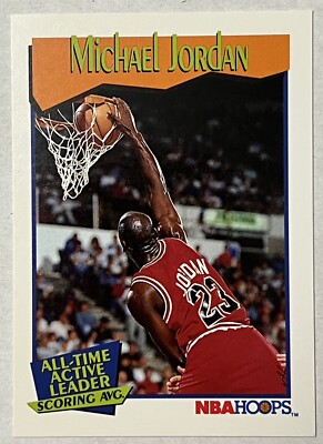 1991 NBA Hoops Michael Jordan #536 - All Time Active Leader:  Scoring Avg.