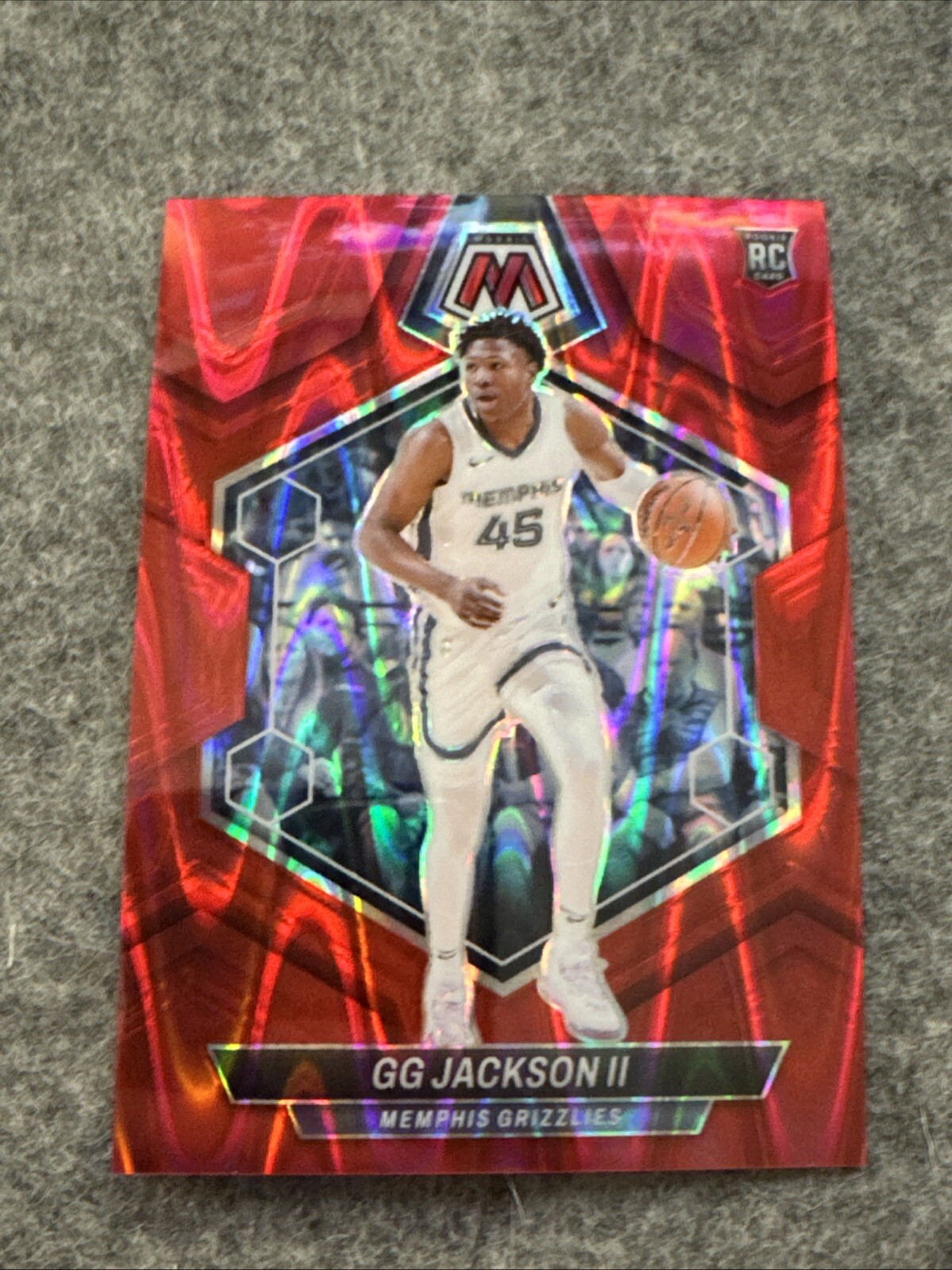 2023-24 Panini Mosaic - Rookies GG Jackson #228 Red Seismic Prizm /299 (RC)