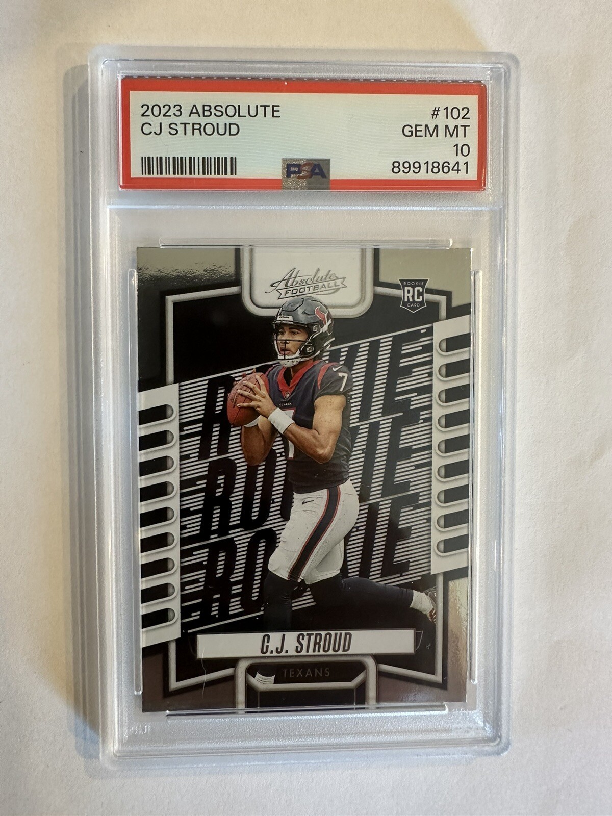 2023 PANINI ABSOLUTE CJ STROUD ROOKIE #102 PSA 10 GEM MINT TEXANS RC