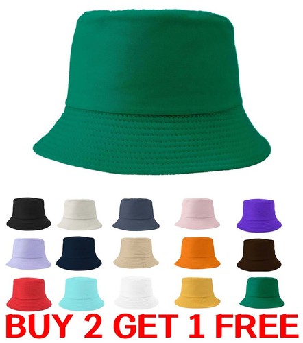 Plain Cotton Hat Reversible Bucket Hat 