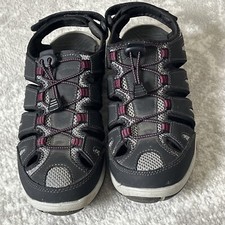 Eddie Bauer Women Sandals Size 8M Black Blakely Leather Lightweight Bump Toe