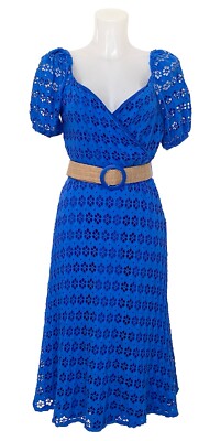 Miss Selens königsblaues Wickelkleid Oberteil UK (M) ca. 10 (Gürtel nicht enthalten)