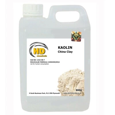HD CHEMICALS 100g - 2.5kg Kaolin China Clay Powder- 100% Pure Natural Quality Product FREE PP