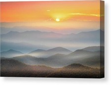 Blue Ridge Mountains North Carolina Canvas Print 24x36