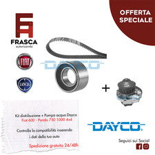 KIT Distribuzione + Pompa Acqua Dayco Fiat Panda 750 1000 1100 4x4 45 50 54 CV