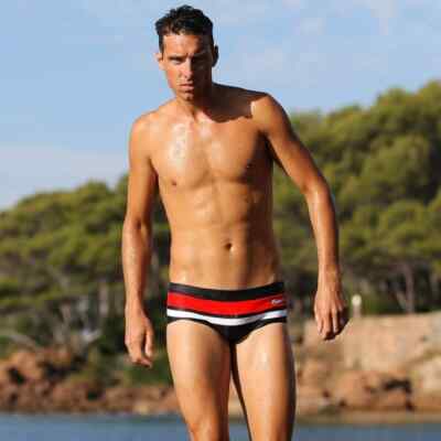 KIWAMI BADEHOSE Bademode Herren Schwimmbekleidung Swim boxers - MACCHIATO