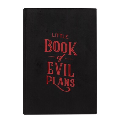HORROR GOTHIC KLEINES BUCH DER BÖSEN PLÄNE SAMTEINBAND A5 LINIERT NOTIZBUCH VAMPIR