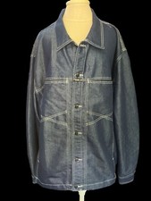 Marithe Francois Girbaud Denim Jacket-sz 3xl-dark Blue-vtg