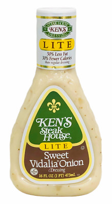 Ken's Steak House Lite Sweet Vidalia Onion Salad Dressing 16 oz Kens