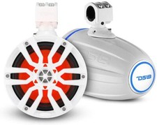 DS18 NXL-X6TP/WH WaterProof 6.5" Marine Towers 300 W Max 100 W RMS 4 Ohms Pair 