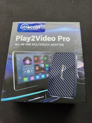 Ottocast Play2Video Pro AI Box, Wireless Android Auto & CarPlay Adapter