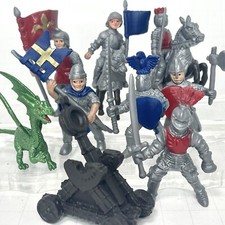 Medieval Knights Dragon Catapult Military Plastic Toy Figures Safari Lot