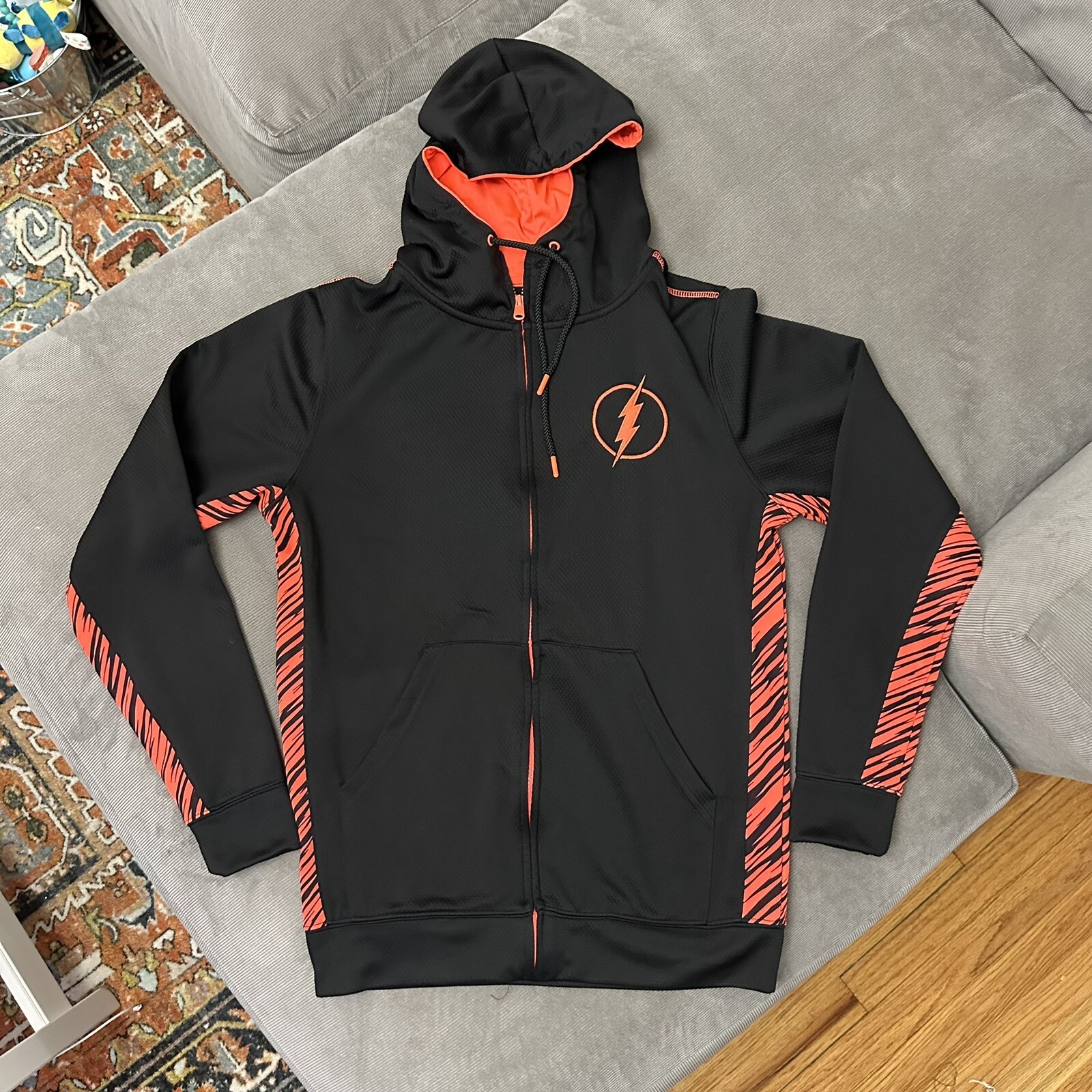 DC Comics Justice League The Flash Full Zip Hoodie Jacket Sweatshirt Men's  Small | eBay