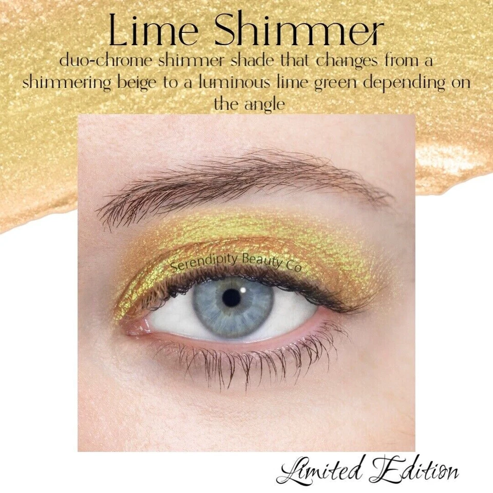 Lime Shimmer ShadowSense duo-chrome beige to lime green eyeshadow New sealed - Image 2 of 4