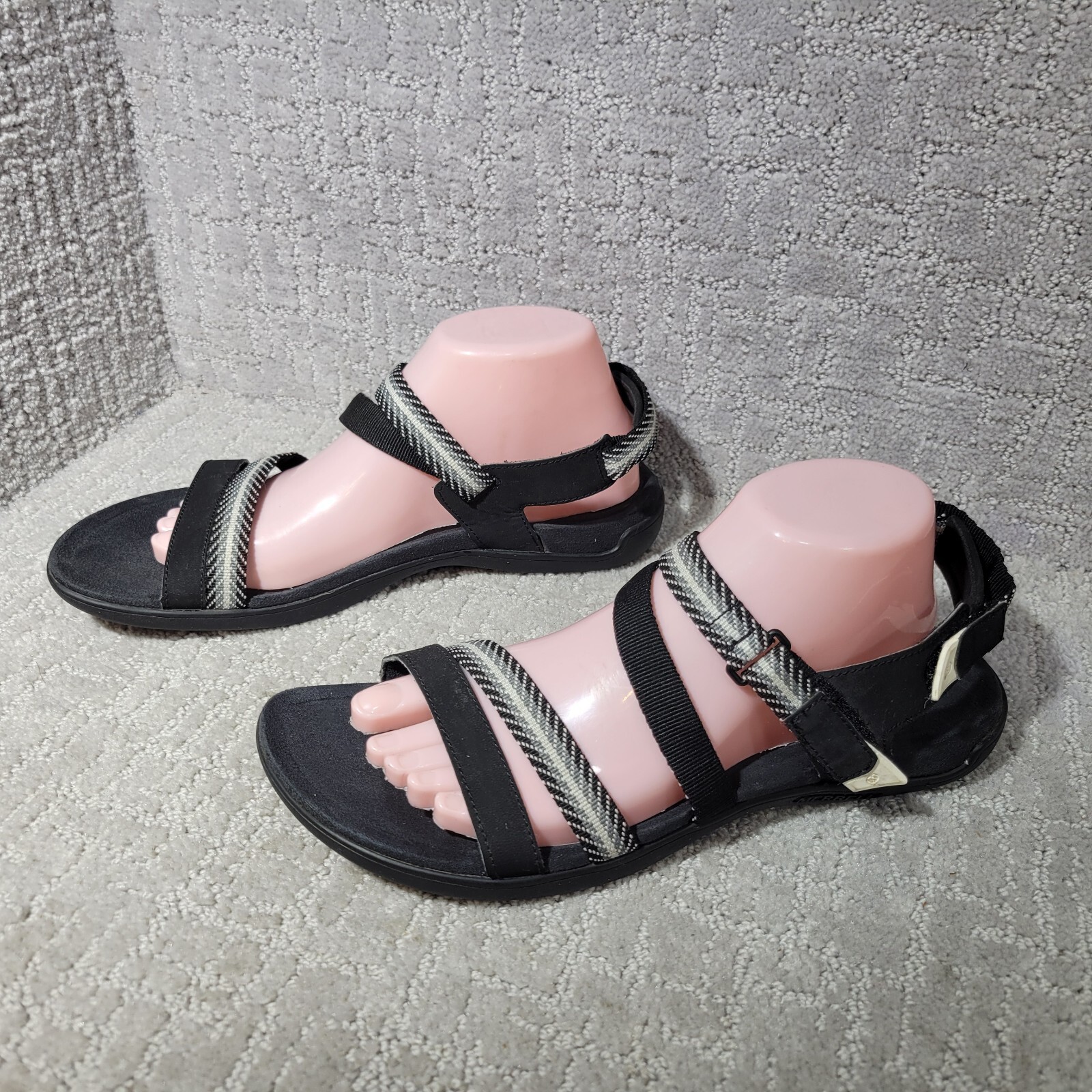 Sandali da donna Merrell Cush Lattice taglia US 10 neri grigi slide.