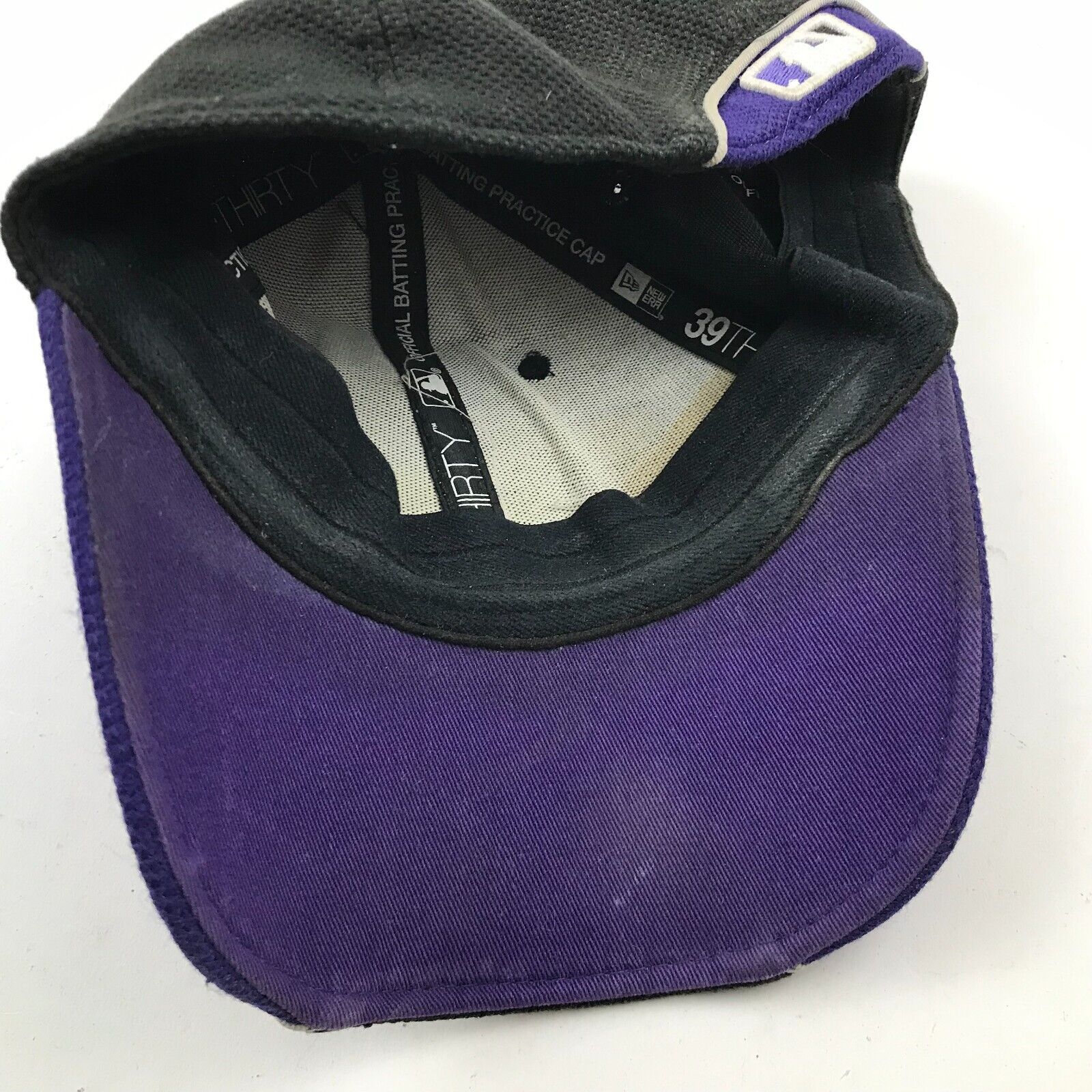 Colorado Rockies Hat Cap Stretch Fit Youth Black Purple New Era Embroidered  MLB