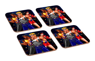 Streets Of Rage Adam Axel Blaze - 4 Stück Holzuntersetzer Set