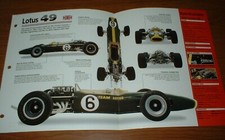 1967 Lotus 49 F1 Spec Sheet Brochure Poster Print Photo 67 68 Racing Formula 1 1967 Lotus 49 F1 Spec Sheet Brochure Poster Print Photo 67 68 Racing Formula 1