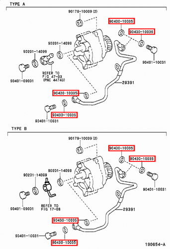 Genuine Toyota LandCruiser 105 Series HZJ Washer Gasket Set x4 - Picture 8 of 20