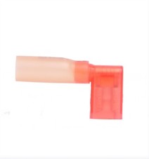 25 Red 18-22 Ga Female .250" Flag 90  Connector Made with 3M Heat Shrink