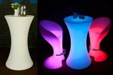 UZO1 Light Up Furniture / Bistro Table, Color Changing & W/Remote Control, Round