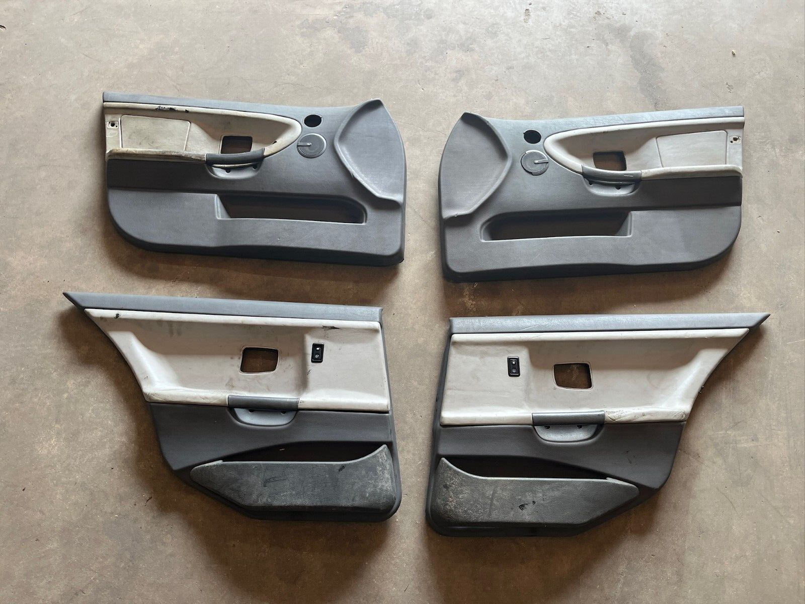 BMW E36 Door Panel Card Sedan Driver Passenger Black Leather OEM P
