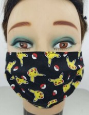 Pokemon Pikachu Cartoon Adult Fabric Face Mask Cotton Resuable Washable