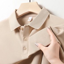 Men's Solid Color Casual Fashion Short Sleeve Polo Shirt Summer Comfortable To